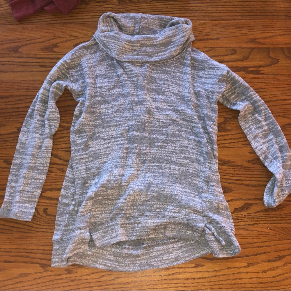 Heather grey Aerie cowl-neck sweater!